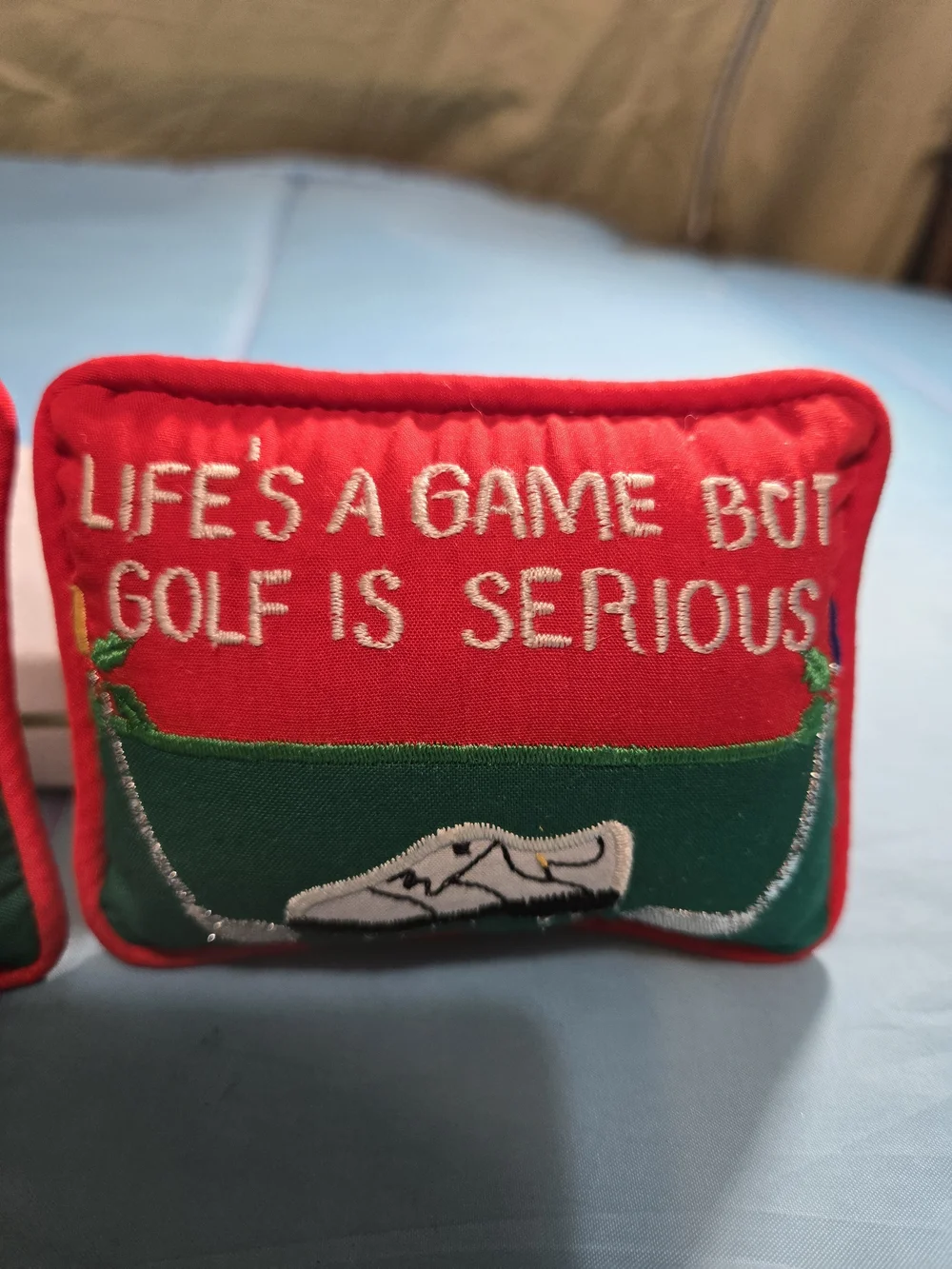 Life's A Game But Golf Is Serious / Hole In One Golf Mini Pillows Set Of 2